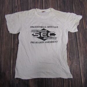 Vintage SEC Conference Shirt Mens XL White NCAA Football Nike Single Stitch 90s